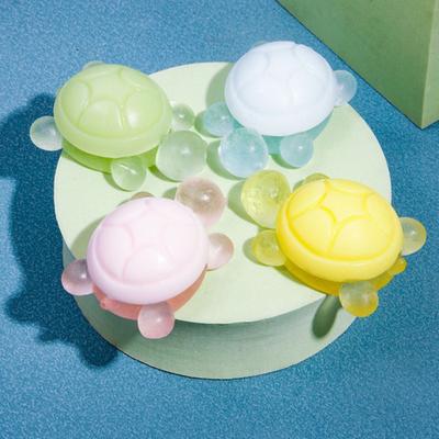 4Pcs Little Turtle Handmade Essential Oil Soap Natural Fragrance Soap for Kids Cute Turtle Shape Soap Kids Cleansing Bath Moisturizing Scented Soap