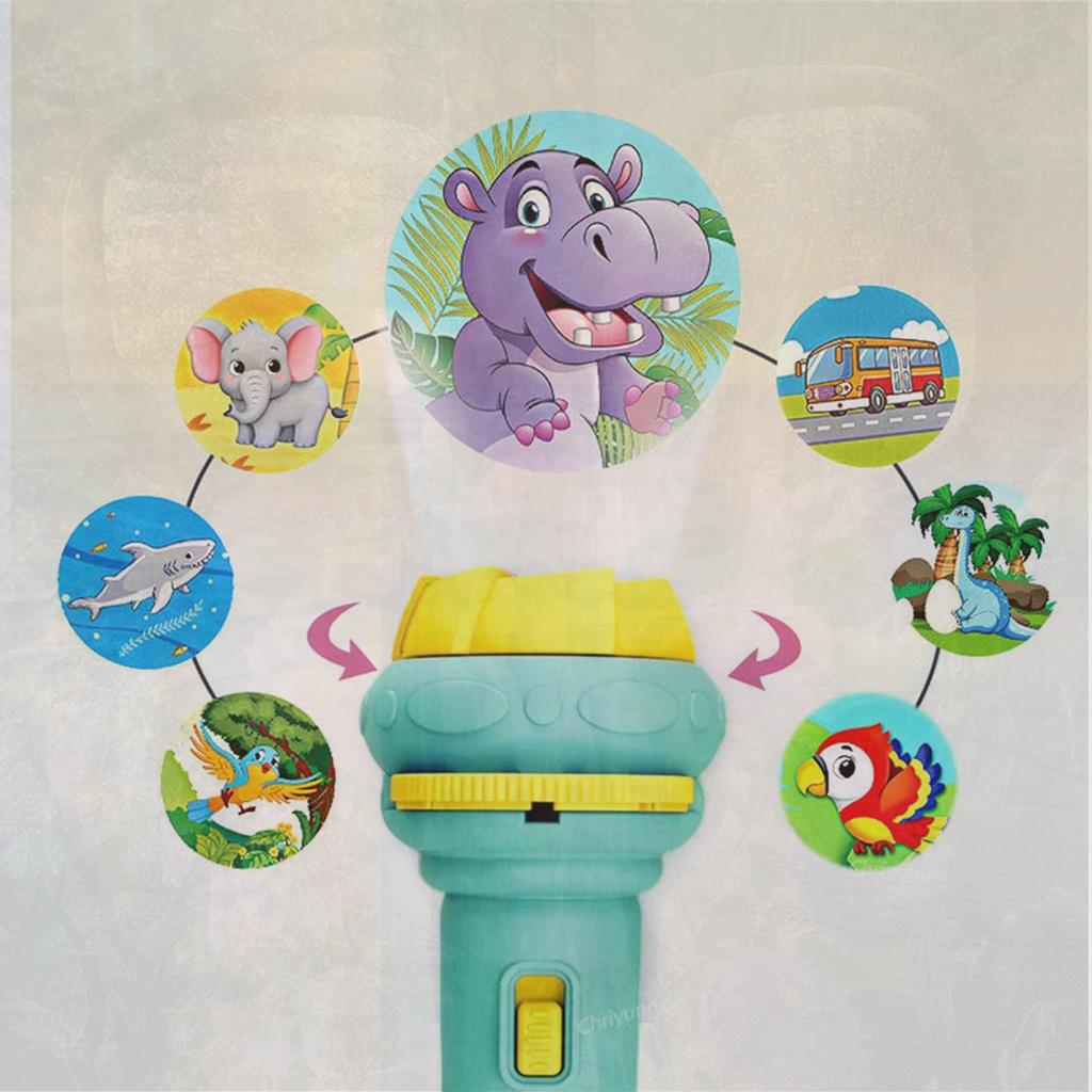 Projector Flashlight For Kids 10 Cards 80 Patterns Bedtime Toys Cartoon Light Educational Toy Gift For Toddler Boys Girls Gifts