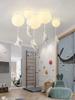 Modern Acrylic Spherical Cartoon Bear Resin Small Animal Bedroom Ceiling lamp Children's room Chandelier Corridor Ceiling Lamp