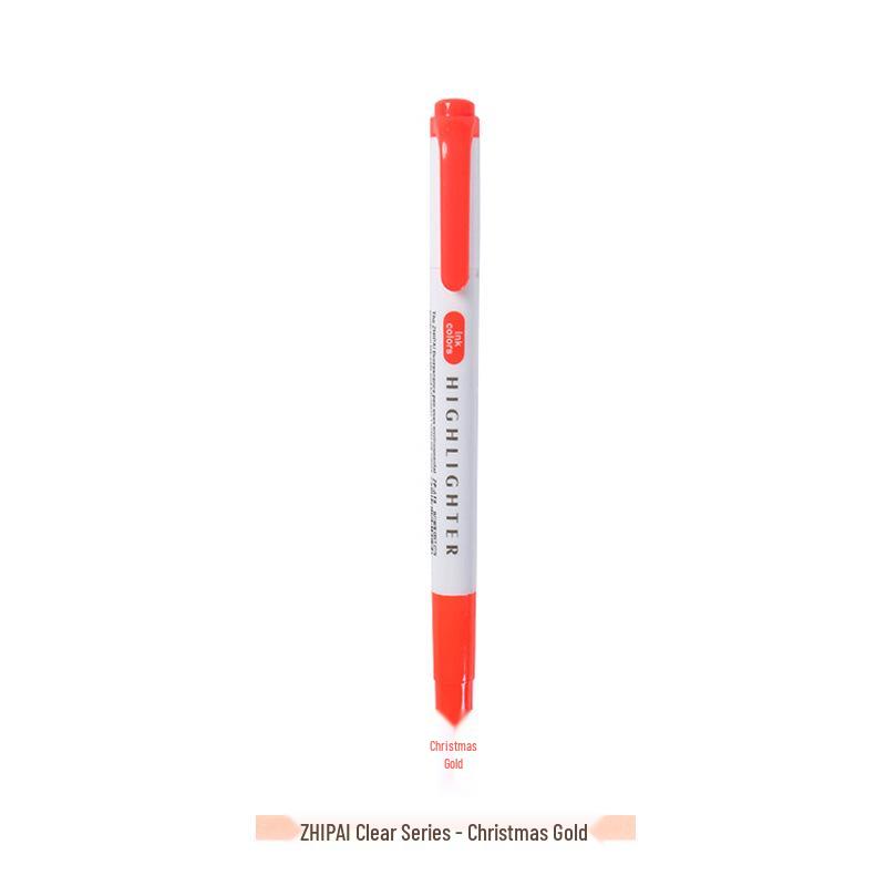 

Zhi 618 Student Dual-Tip Fluorescent Pen - Gray, Soft Light & Dark Retro Colors for Highlighting & Marking