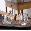 Wooden Handle Heat-Resistant Glass Gong Dao Bei - Japanese Side Handle Tea Separator