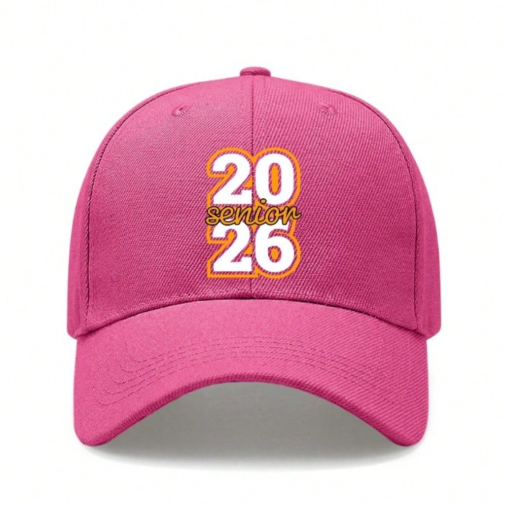 [Graduation Baseball Cap] 2026 Senior Print Unisex Adjustable Polyester Breathable Lightweight Casual Daily Wear Baseball Hat -  Gift For