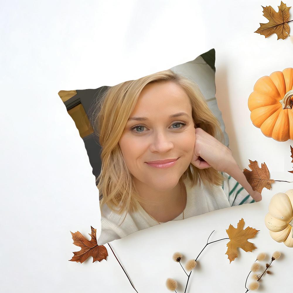 RReese Witherspoon Cushion Cover Washable Linen Pillowcase Soft  for Daily Sofa Bed Home Room Decor