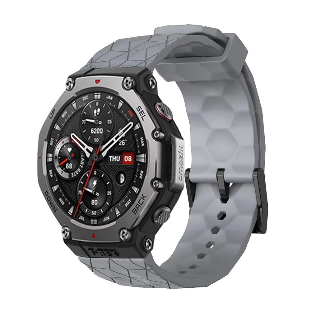 Szilikon szíj Amazfit T-Rex 3 okosórához Sport csere csuklópánt Amazfit T rex 3-hoz Futball mintás karkötő Correa