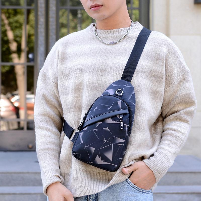 Breast bag ins new fashion Korean version messenger bag light outdoor sports leisure couple backpack shoulder bag tide