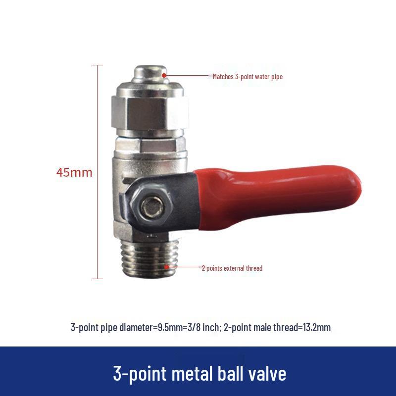 All-Copper Inlet Tee Ball Valve for Pure Water Machine (4-Point, 2-Point, 3-Point)