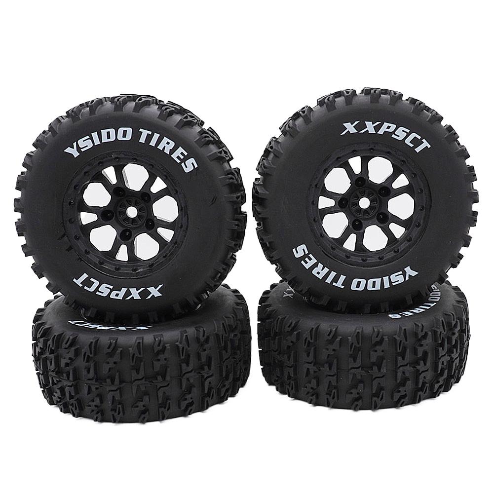

4Pcs RC Short Course Truck Tires 110x44mm RC Wheels and Tires 12mm Hex for Slash Arrma Senton HuanQi 727 Vkar Hpi RC Car