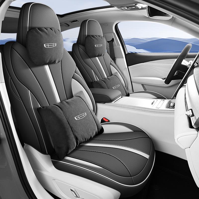 Xingrui L Full Leather Car Seat Cushion for Five-Seat Vehicles - New Model for All Seasons