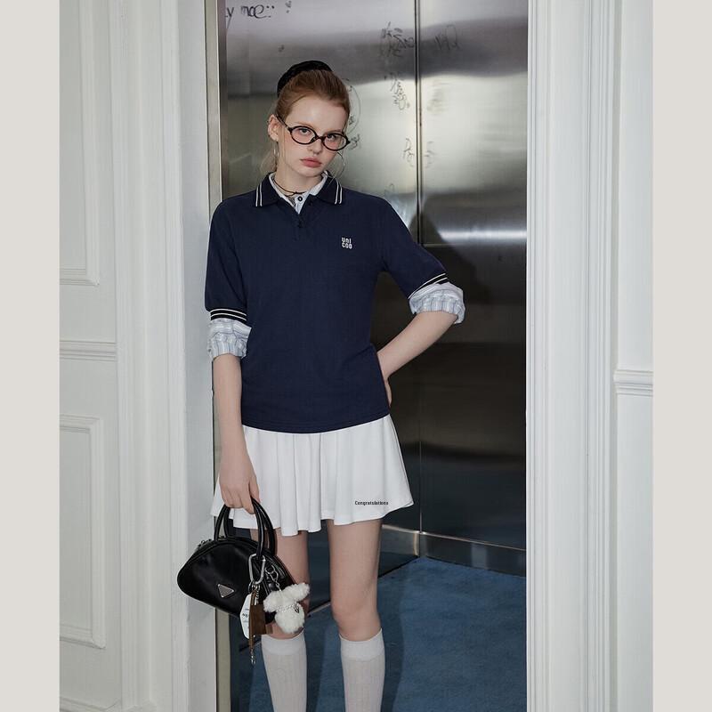 UNIFREE Retro Short Sleeve Polo T-Shirt M