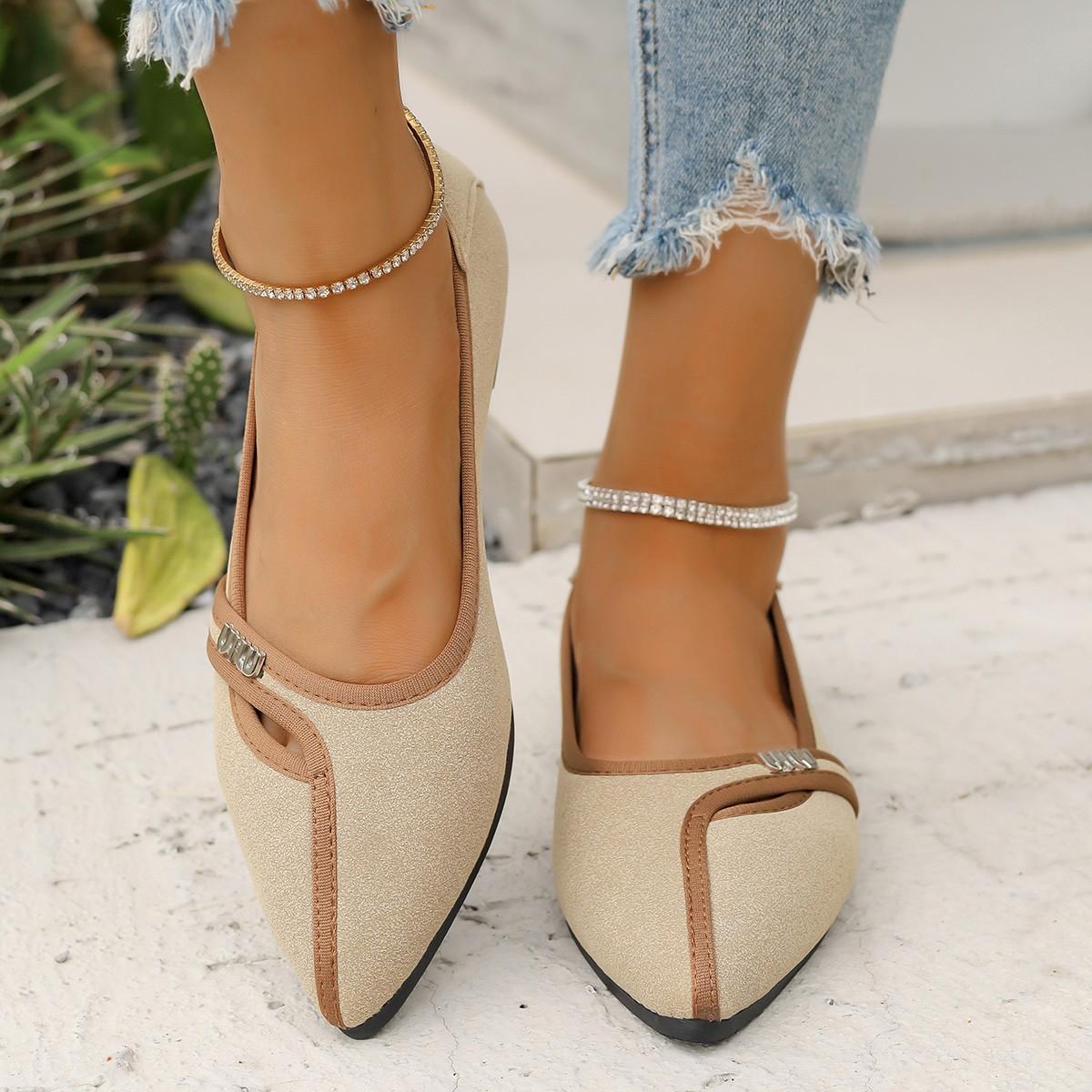 

2024 осень новый большой размер, летящие плетеные повседневные одинарные туфли женские туфли, неглубокие горловины ленивые туфли на плоской подошве 36