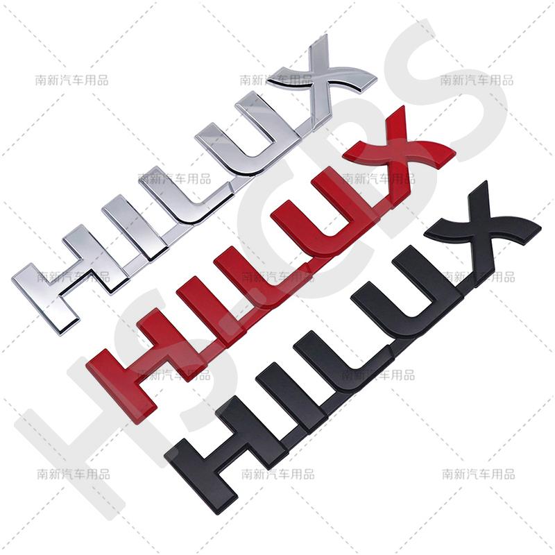 3 Color Metal HILUX Labeling Logo 3D Car Letter Rear Trunk Sticker Badge Tailgate Emblem Car Styling Accessories