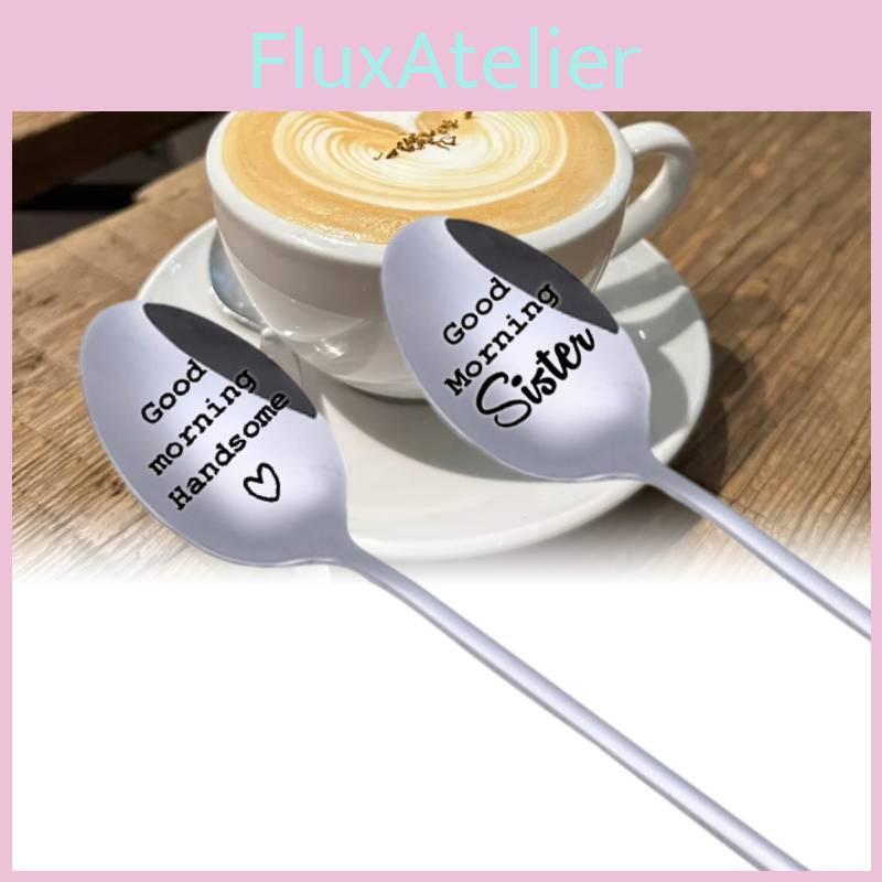 Premium 304 Stainless Steel Ice Spoon For Couples With Trendy Letter Design Ideal For Gifts