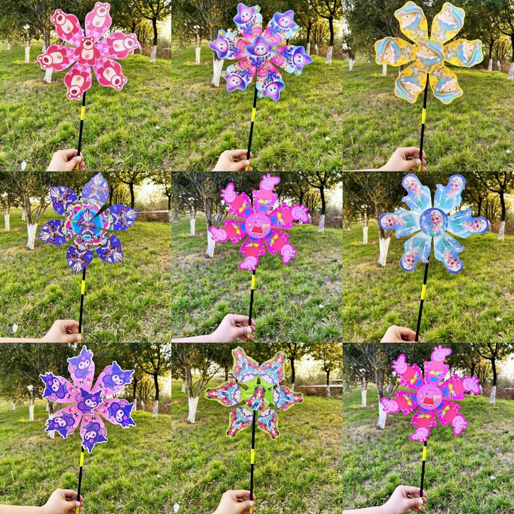 Kolorowy wiatraczek anime - dekoracja zewnętrzna do malowniczych miejsc - bestsellerowa ręczna zabawka wiatraczek