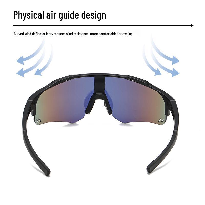 Unisex Outdoor Sports Cycling Sunglasses - Windproof, Iridescent, UV Protection, Fashionable European/American Style