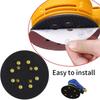 Electric Polishing Disc 5-inch 8-hole 4-eye Yellow Self-adhesive Sandpaper With Buckle Tray PU Car Polishing Disc