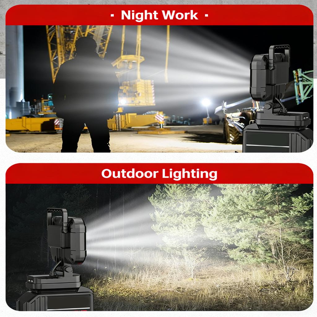 Durability USB Rechargeable LED Work Light With PowerBank Capability Adjustable Illumination For Various Night Activities