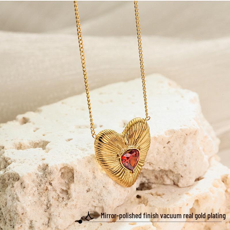 Elegante Retro Herbst/Winter Edelstahl Schlüsselbein Kette für Damen