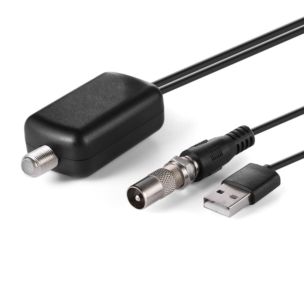 

HDTV Amplifier Low Noise Indoor HD Digital TV Antenna Amplifier Easy Installtion 25dB High Gain Adapter with USB Power Supply