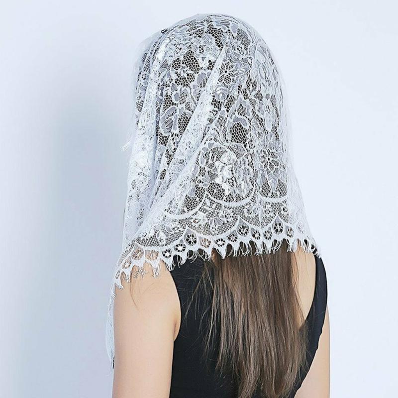 Lace Mantilla Catholic Church Chapel Veil Exquisite Flower Embroideries