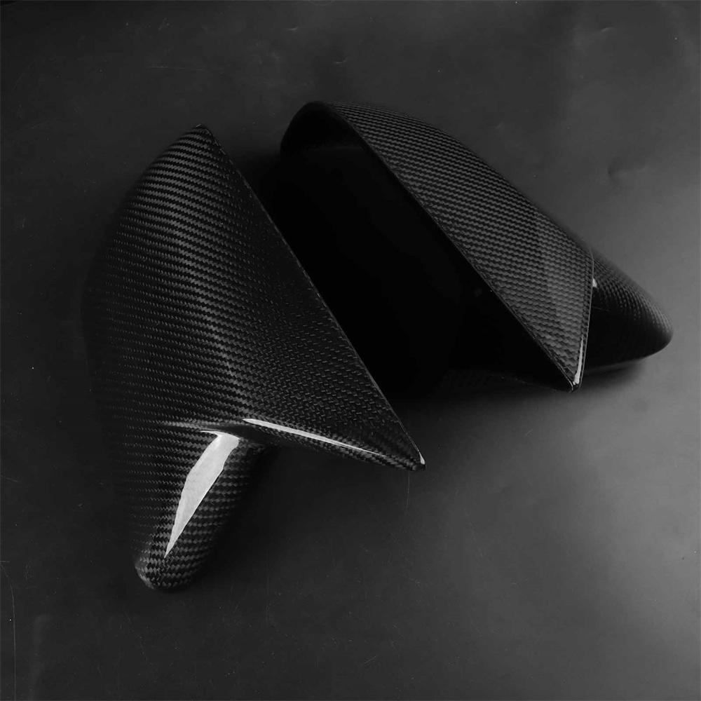 Carbon Fiber Side Mirror Cover Caps For Ford Mustang w/ LED Turn Signal 2015-17