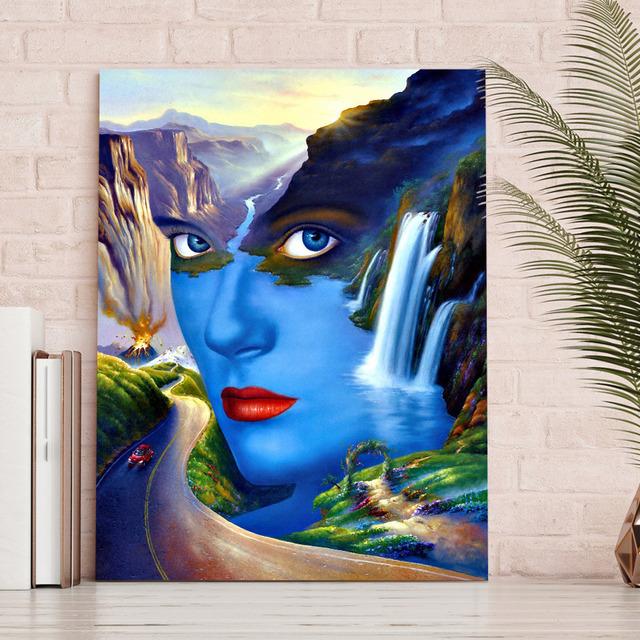 

Картина для дома, ресторана, гостиной, женское лицо, настенное искусство, холст, Cuadros Decoracion Dormitorio, абстрактная картина на холсте 21*30cm