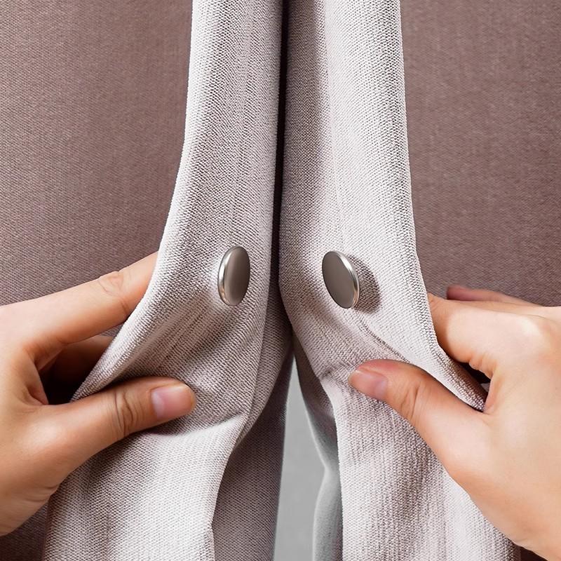 24/1pair Magnetic Curtain Clips Closure Self-Adhesive Magnetic Patch Drapes Buckle Detachable Shower Curtain Magnet Fastener