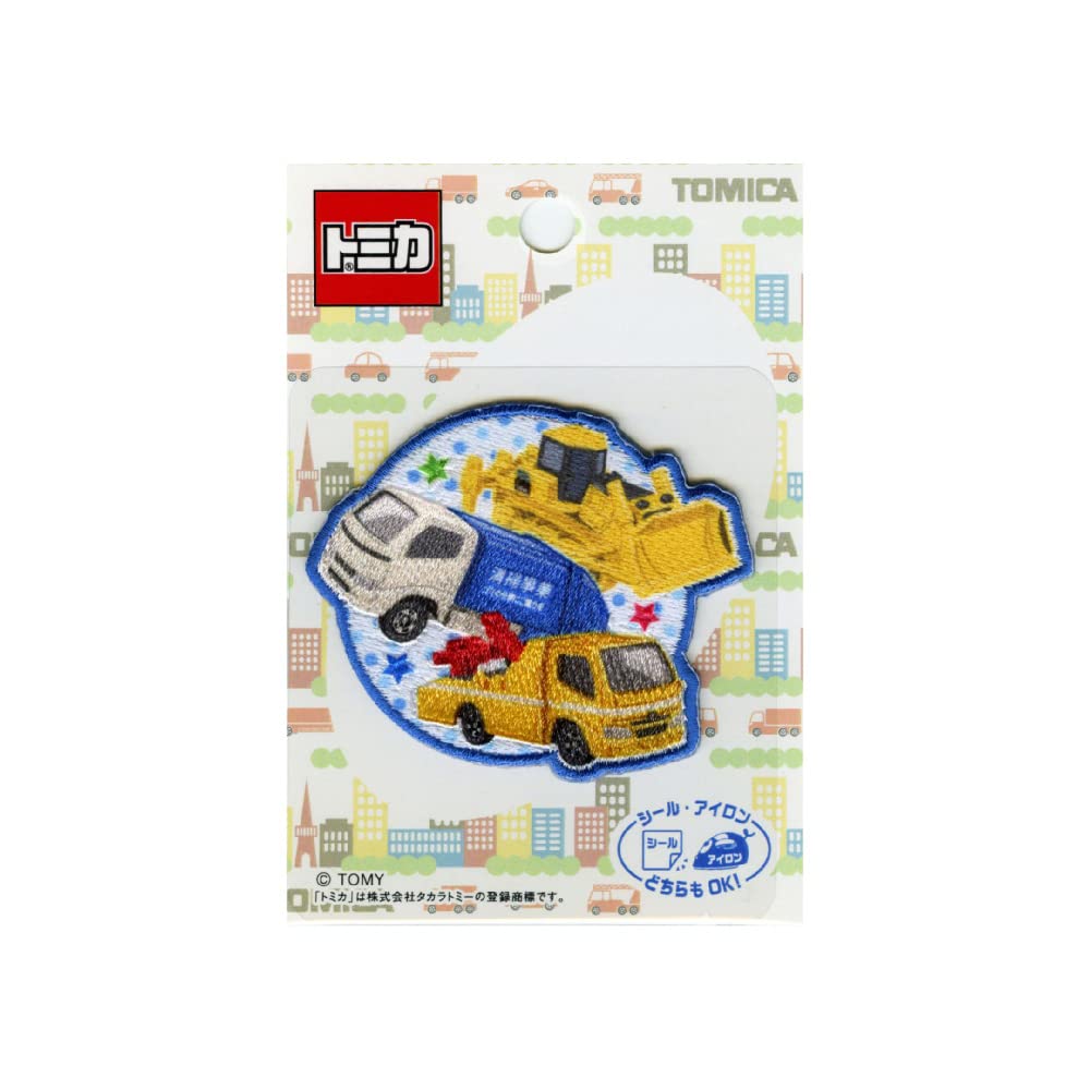 

Pioneer Tomica Truck Sticker 55mm x 01 Bulldozer/Waste Truck/Tow & Iron-On Patch, 64mm, TOM650-TOM