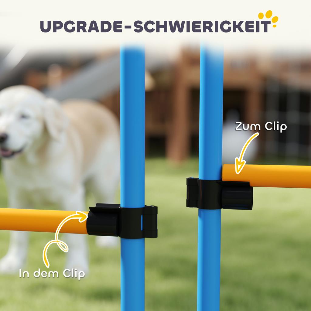 Agility Set Dogs 7 Piece Agility Equipment For Dog Training Plug In Hurdle Set For Games Training