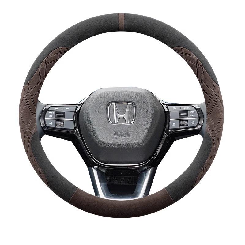 Universal Steering Wheel Cover Honda CR-V Civic HR-V Fit Integra UR-V Accord Crosstour Microsuede Sport Grip