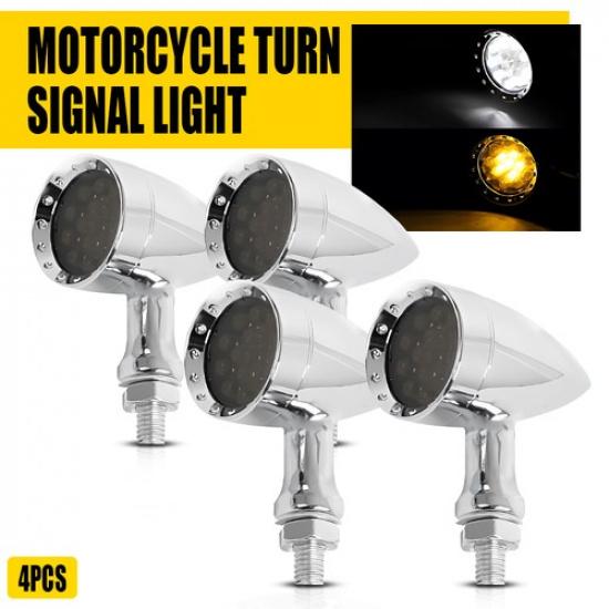 2/4X Motorcycle Signal Turn LED Blinker Lights For Harley Sportster XL 1200 883