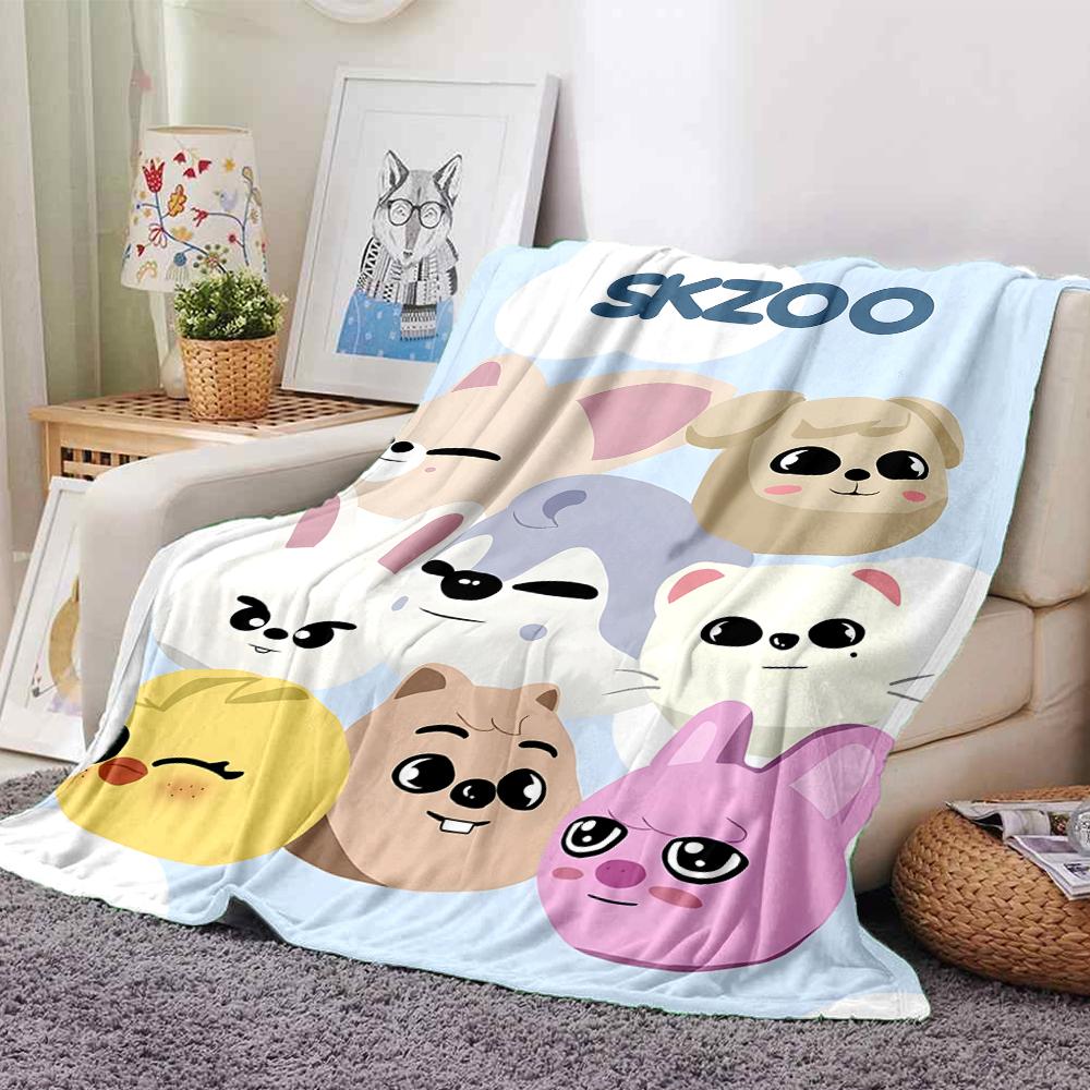 1Pc Kawaii Friends Together Blanket For Couch Bed Plush Cozy Fuzzy Blanket Super Soft Warm Blankets For Fall And Winter 091841