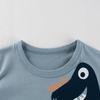 Korean Summer Boys Dinosaur Print Short Sleeve T Shirt for Toddlers