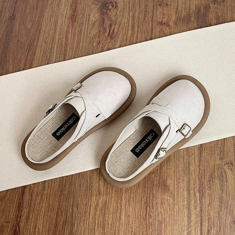 

Баотоу полутапочки 2025 новая летняя ретро круглая голова женские мягкая подошва дышащие хлопково-льняные сандалии универсальные тапочки для улицы 40