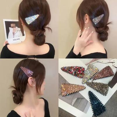Glänzende Kristall Haar Clip Strass Exquisite Pony Haarnadel Mode Haar Zubehör
