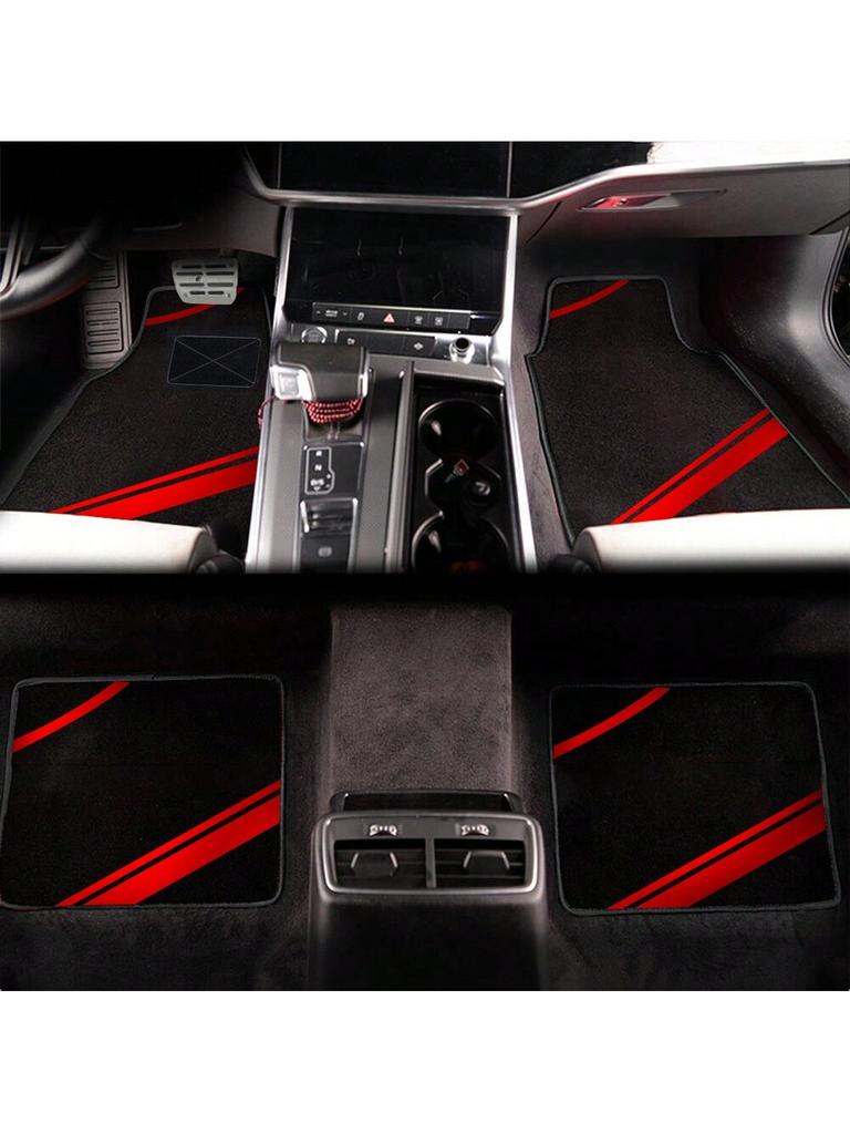 4 Stück Universelle Auto-Fußmatten Wasserdichte Teppiche Automobil-Innenraum Auto-Matten Komplettes Set Linkslenker