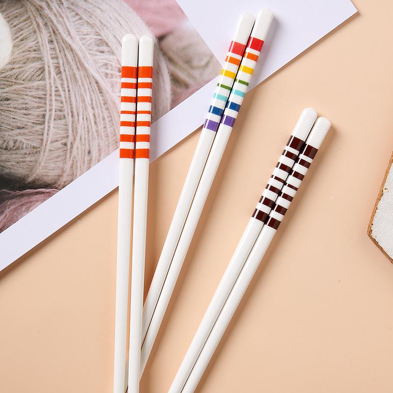 Reusable Ceramic Japanese Style Chopsticks Resistance Anti-Slip Tableware Kitchen Tool Long Chopsticks Chopstick Tableware Gifts