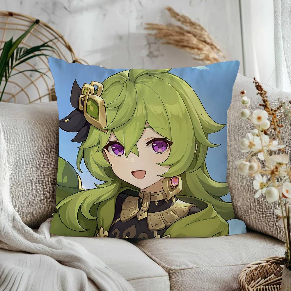 Collei Genshin Impact 45*45cm Cushion Cover Pillow Cover Decor Pillowcase Home Pillowcase For Couch Pillow