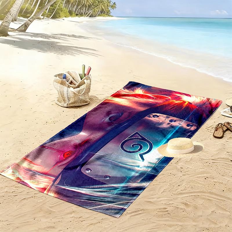 Kakashi Anbu Style Print Beach Towel, Large Soft Quick Dry Towel for Beach Camping Swimming