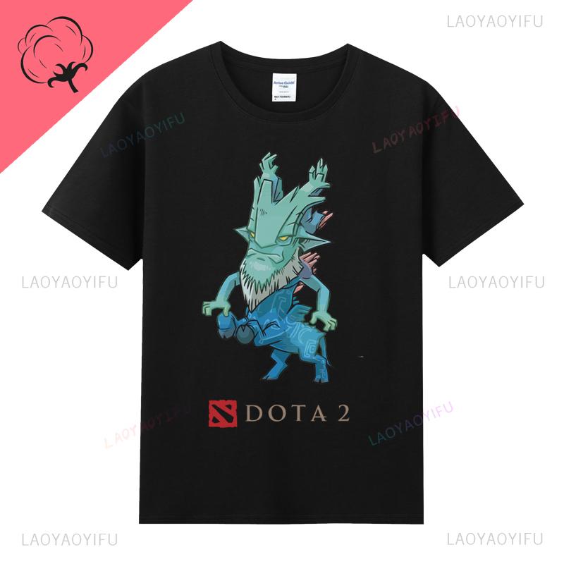 DOTA 2 Camiseta Famous Game TShirt Ropa Hombre 100 Cotton Crewneck Casual Classic Gamer Lover Gifts Tops Graphic T Shirts