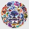 50PCS Luminous Tree Stickers: Colorful Waterproof Cartoon Plant Decor for Journals & Storage Boxes
