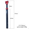 Aluminum Alloy Bicycle Seatpost, Saddle Support Pole, Cycling Component Shock Absorber, 350mm,