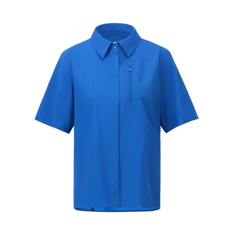 DESCENTE Bleu Series Woven Polo Shirt Women Shirts D6232BWS60