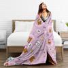 Rilakkuma Korilakkuma Cute Bear Knitted Blankets Flannel Kiiroitori Cartoon Ultra-Soft Throw Blanket Outdoor Quilt Multifunction