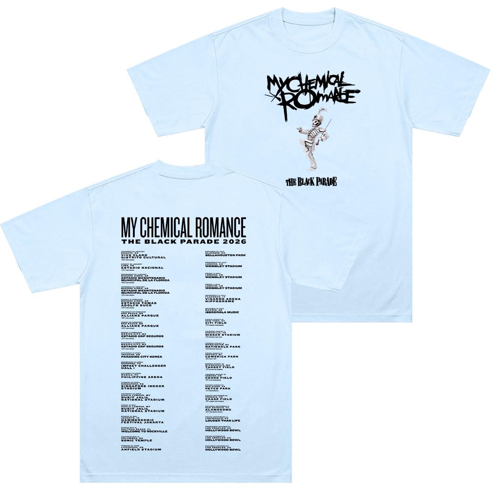 The Black Parade 2026 Tour T Shirts Rock Band My Chemical RoUnisexce Cotton Comfortable Clothes WOMEN Unisex Trendy Graphic Tee Casual