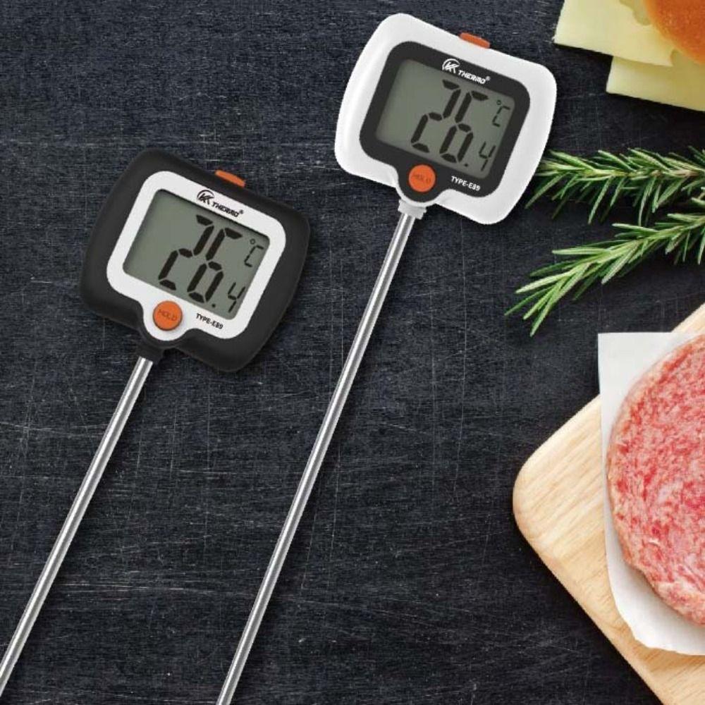 

With Pot Clip Digital BBQ Thermometer Rotatable Large Display Thermometer Gauge Meat