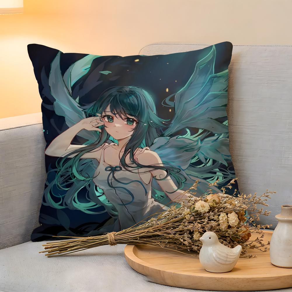 Наволочка Лен Мягкая, безопасная для кожи, Декоративная наволочка для дивана, Декор для дома, Saya no Uta Наволочка 30x30cm