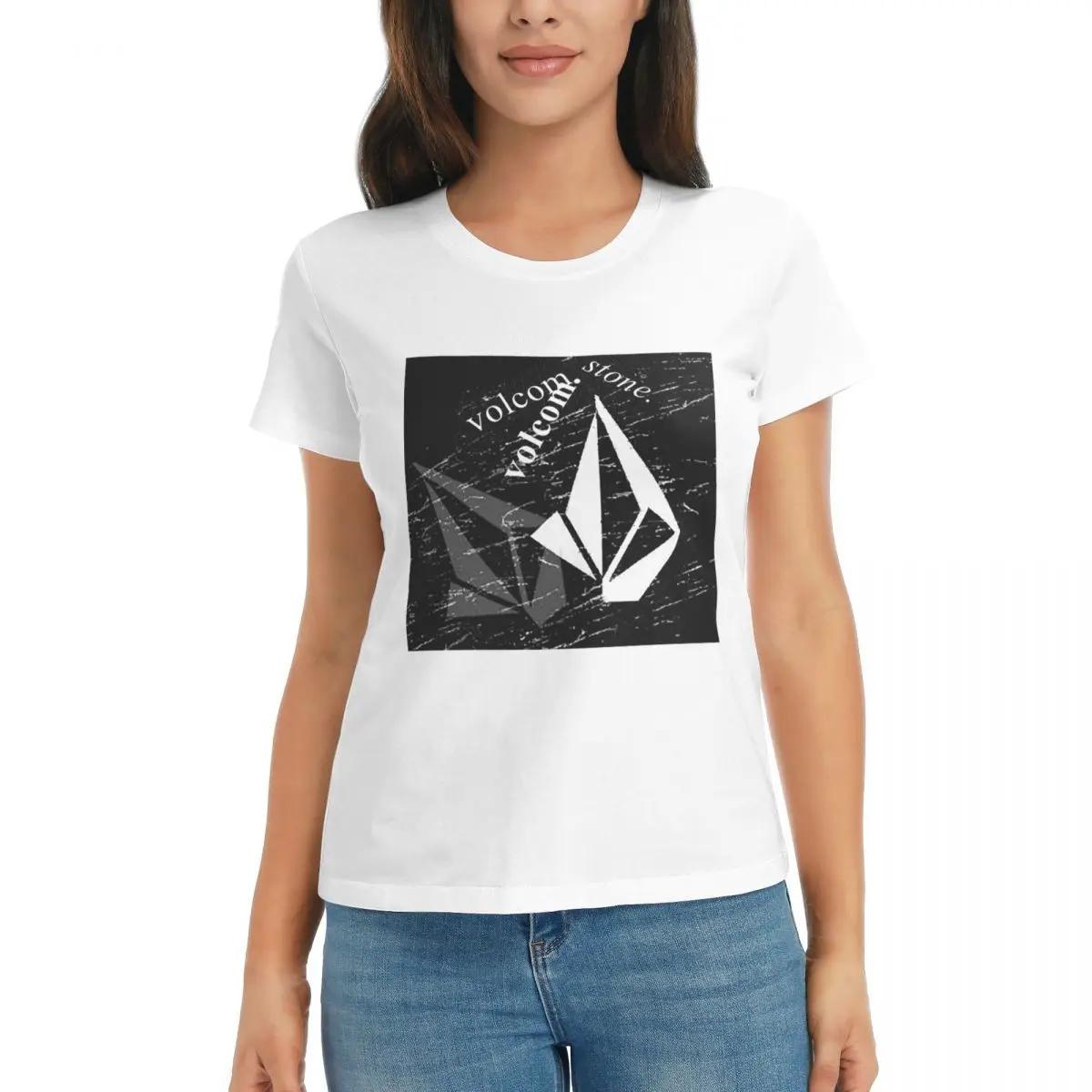 

Women TShirt VVolcom Logo Summer Short Sleeve Tees Crew Neck Cotton T Shirts Clothes Tops Streetwear S