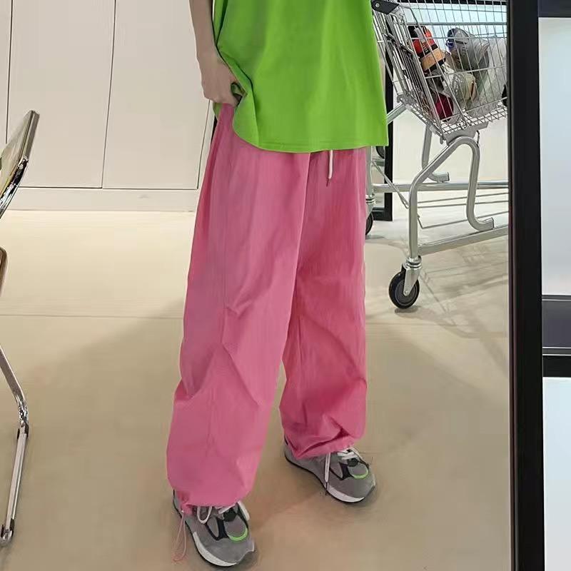 Y2k розовые широкие брюки-парашюты — фото 9