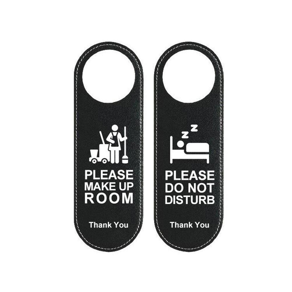 Door Sign Black Hang On Door Or Wall Leather Many Occasions
