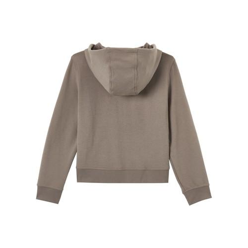 Nike Solid Color Logo Hoodie Long Sleeve Sweatshirt for Women Brown